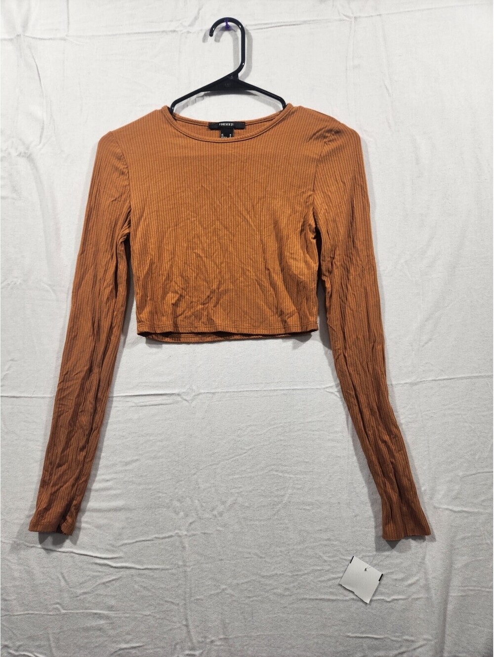 Forever 21 rust ribbed crop top